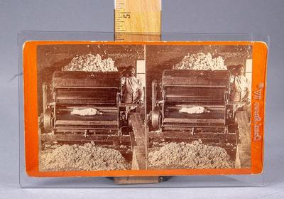 ANTIQUE STEREOVIEW OF THE SOUTH - COTTON GIN
