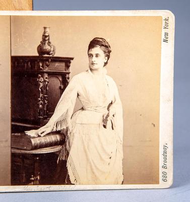 SARONY CELEBRITY STEREOVIEW - ACTRESS MARY FRANCES SCOTT SIDDONS