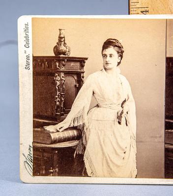SARONY CELEBRITY STEREOVIEW - ACTRESS MARY FRANCES SCOTT SIDDONS