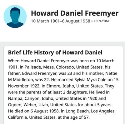 HOWARD D. FREEMYER ON HIS BICYCLE - 1920S PHOTOS