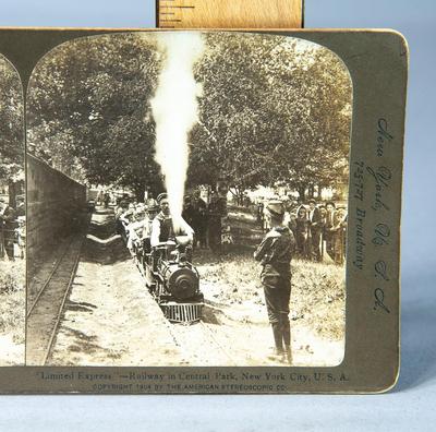 STEREOVIEW - CENTRAL PARK NEW YORK - KIDS TRAIN RIDE