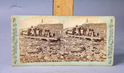 ANTIQUE STEREOVIEW - MOUNT WASHINGTON RAILWAY