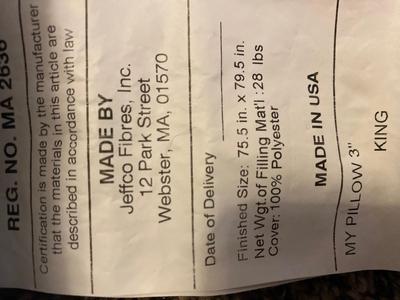 MY PILLOW KING SIZE TEMPURPEDIC STYLE MATTRESS TOPPER