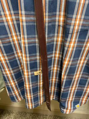 MEN’S BUTTON-DOWN SHIRTS, AND CARHARTT T-SHIRT, AND BELTS