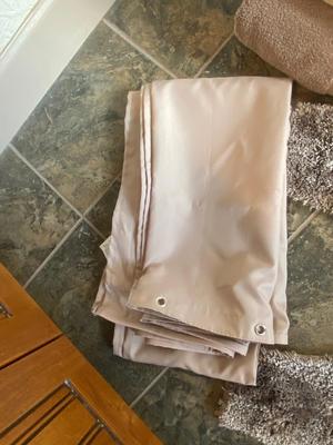 BATH RUGS, HAND TOWELS, AND SHOWER CURTAIN