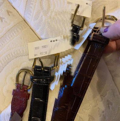 MEN’S LEATHER BELTS, TIE, SOCKS, AND HANDKERCHIEFS