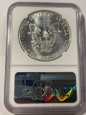 NGC CERTIFIED 1987-S MS69 SILVER EAGLE DOLLAR 1-OUNCE .999 AS PICTURED. FREE DOMESTIC SHIPPING.