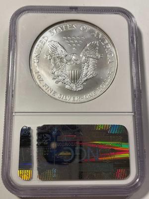 NGC CERTIFIED 1996 MS69 SILVER EAGLE DOLLAR 1-OUNCE .999 AS PICTURED. FREE DOMESTIC SHIPPING.