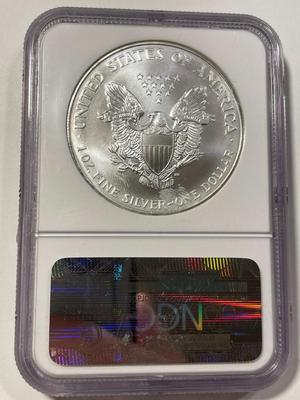 NGC CERTIFIED 1996 MS69 SILVER EAGLE DOLLAR 1-OUNCE .999 AS PICTURED. FREE DOMESTIC SHIPPING.