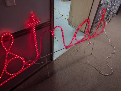Approx 243" Long Lighted "Merry Christmas" Lighted Yard Decor