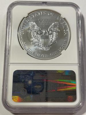 NGC CERTIFIED 2012-W MS69 SILVER EAGLE DOLLAR 1-OUNCE .999 AS PICTURED. FREE DOMESTIC SHIPPING.
