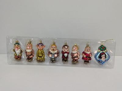 Disney Snow White & The 7 Dwarfs Glass Ornaments