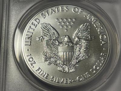 ANACS CERTIFIED KEY DATE 2020-(W) MS70 SILVER EAGLE DOLLAR EMERGENCY PRODUCTION DURING COVID 1-OUNCE .999 AS PICTURED.