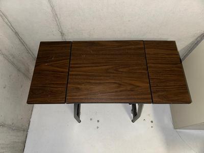 DROP LEAF TYPEWRITER TABLE WITH CALCULATOR AND PAPER CUTTER
