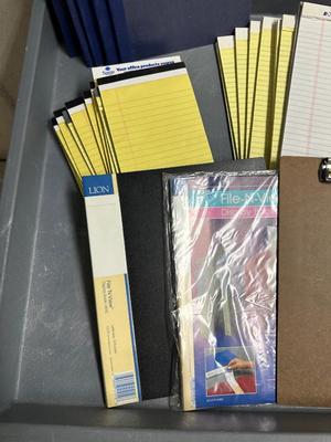 VARIOUS SIZES OF LINED PADS OF PAPER PLUS FOLDERS