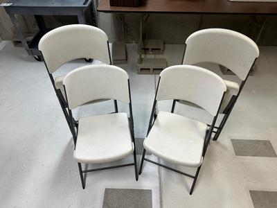 4 FOLDING LIFETIME CHAIRS