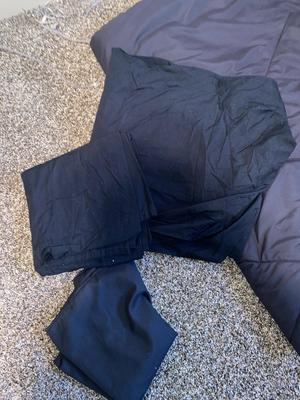 KING SIZE COMFORTER, KING BLANKET, TWO SETS OF KING SHEETS, AND PILLOW