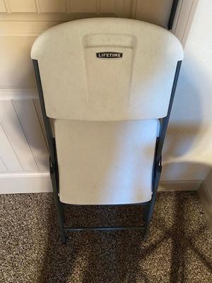 TWO FOLDING CHAIRS AND BAR STOOL
