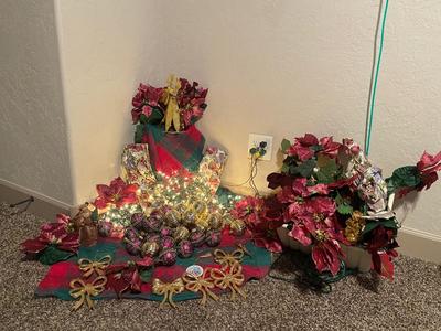 TRIM YOUR TREE THIS YEAR WITH PRETTY POINSETTIAS, MATCHING ORNAMENTS, RIBBON AND MORE!