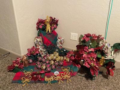 TRIM YOUR TREE THIS YEAR WITH PRETTY POINSETTIAS, MATCHING ORNAMENTS, RIBBON AND MORE!