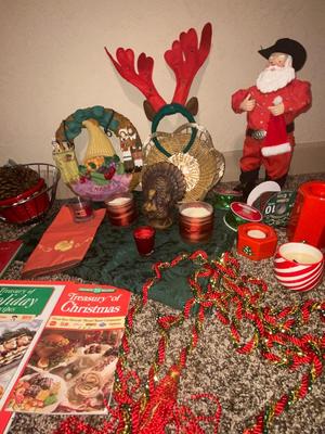 COWBOY SANTA SINGING “HAVE A HOLLY, JOLLY CHRISTMAS”, THANKSGIVING DECOR, CHRISTMAS DECOR, AND MORE
