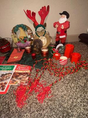 COWBOY SANTA SINGING “HAVE A HOLLY, JOLLY CHRISTMAS”, THANKSGIVING DECOR, CHRISTMAS DECOR, AND MORE
