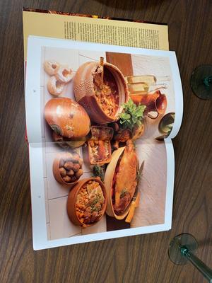 MARGARITA GLASSES, SPANISH COOKBOOK, AND DECORATIVE PEPPER BOTTLE