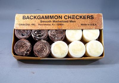 CRISLOID BAKELITE BACKGAMMON/CHECKERS SET