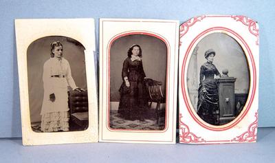VICTORIAN LADIES TINTYPES - SET OF THREE