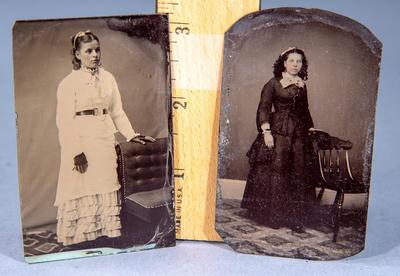 VICTORIAN LADIES TINTYPES - SET OF THREE
