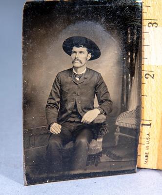 COWBOY TINTYPES - PAIR