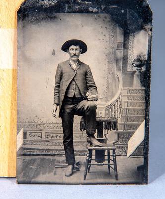 COWBOY TINTYPES - PAIR