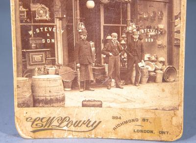 CABINET PHOTO - W. STEVELY & SON MERCHANTILE