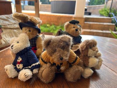 Lot of 5 Vintage Boyd Jointed Stuffed Animals