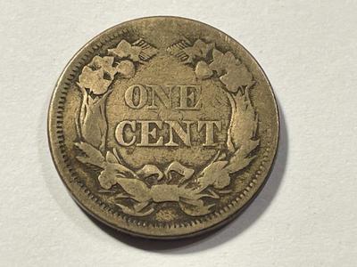 1858 SMALL LETTERS GOOD+ CONDITION FLYING EAGLE CENT AS PICTURED. FREE DOMESTIC SHIPPING.
