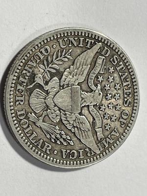 1914-P VERY FINE CONDITION BARBER SILVER QUARTER AS PICTURED. FREE DOMESTIC SHIPPING.