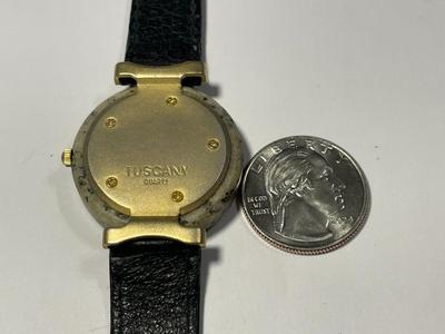 Vintage Scarce Tuscany Granite Gray Stone Quartz Wristwatch Black Swiss Made (Needs Battery & a New Watch Band) Preowned from an Estate.