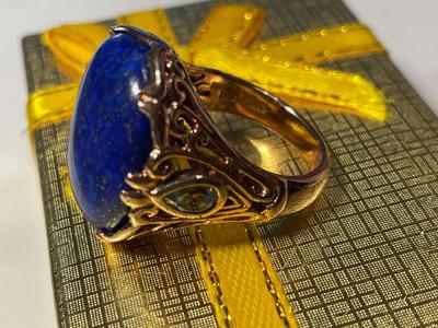 New Never Worn J & T Designer Lapis Lazuli Gold-tone Fashion Ring Size-8 Made in Thailand as Pictured. FREE DOMESTIC SHIPPING.