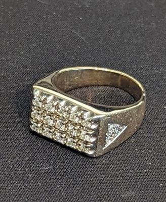 14 k Gold Diamond Ring Size 10.5