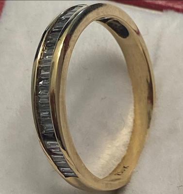 14 k Diamond ring size 7.75