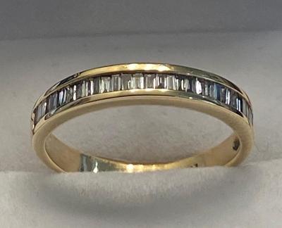14 k Diamond ring size 7.75
