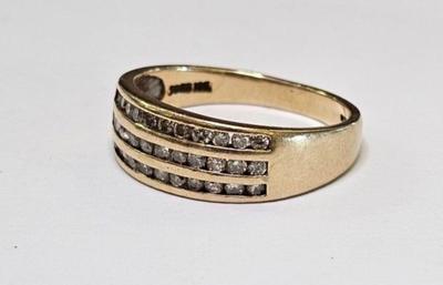 10 k gold diamond ring size 6.75