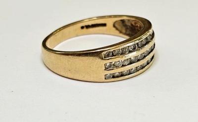 10 k gold diamond ring size 6.75
