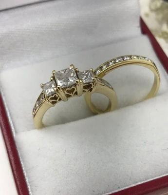 14 k gold diamond ring
