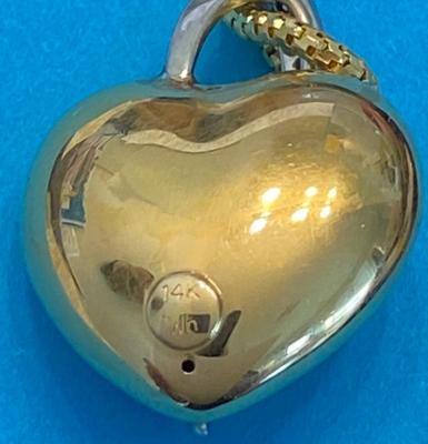 14 k gold heart pendant