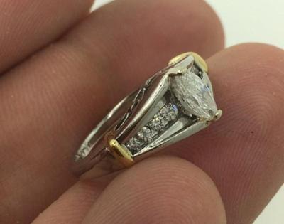 Gold diamond ring 18k
