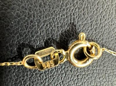 14 k gold diamond heart necklace