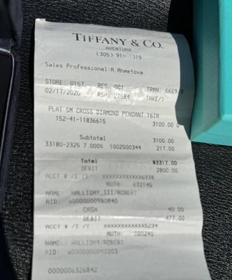 925 Tiffany cross necklace