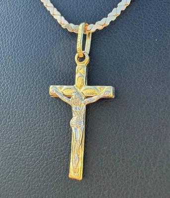 14 k gold chain cross 24 in