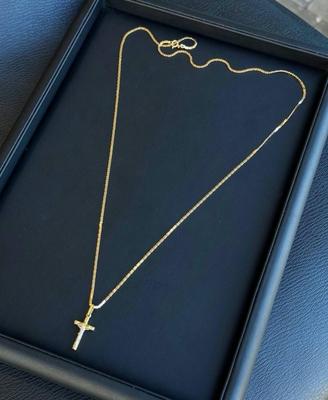 14 k gold chain cross 24 in